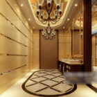 Dekoracja sufitowa łazienki wnętrze V1