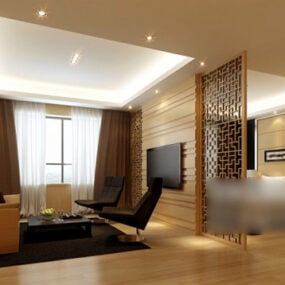 Home Living Room Partition Interior V1 3D-Modell