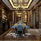 European Dinning Room Chandeliers Design Interior