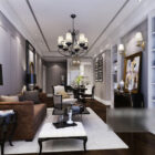 Modern Living Room Chandeliers Design Interior V1
