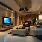 Modern Living Room With Painting Interior