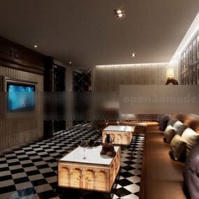 Wnętrze baru, klubu, sofy Model 3D