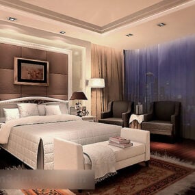 Bedroom Soft Bag Interior 3d model