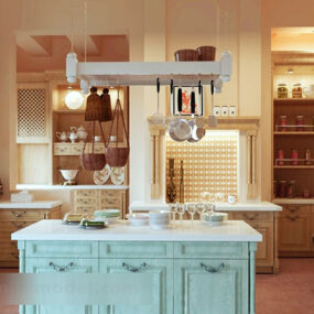 European Style Kitchen Interior V1 3d model