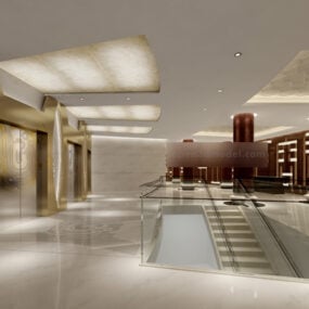 Arch Corridor Interior 3d model