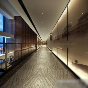 Belysning Dekorasjon Korridor Interiør 3d-modell