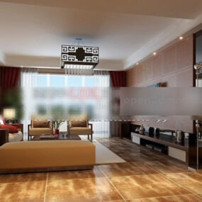 Living Room Decor Interior 3d model