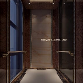 エレベーター廊下内部 V9 3D モデル