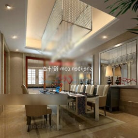 Modern Style Restaurant Interior 3d model