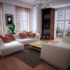 Apartment White Living Room Interior