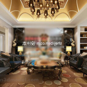 European Living Room Interior V40 3d model