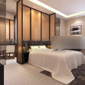 호텔 객실 현대적인 인테리어 3d 모델