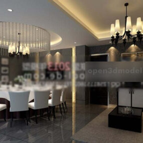 家庭餐厅私人房间室内3d模型