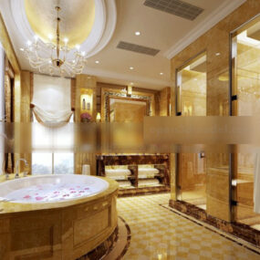 Mô hình nội thất phòng tắm Boutique 3d