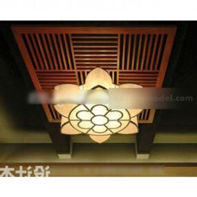 Chinese Dinning Room Chandeliers Interior 3d model
