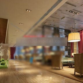 होटल रेस्तरां इंटीरियर 3डी मॉडल