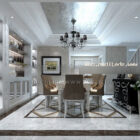 White Marble Restaurant Design Interior