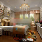 European Country Style Bedroom Design Interior