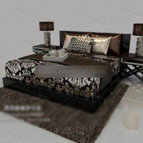 Furniture Double Bed Design 3d model
