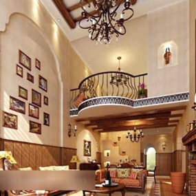 Design Of Duplex Living Room Interior 3d model