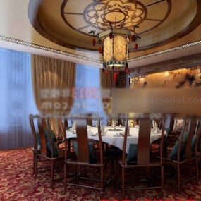Hotel eetkamer ontwerp interieur 3D-model