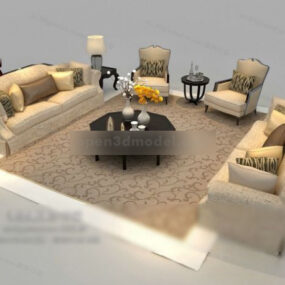 European Style Sofa Design Interior 3d model
