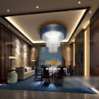Interior de Design de luxo de lustre de restaurante