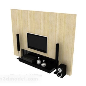 Modern Minimalist Tv Wall Interior 3d model