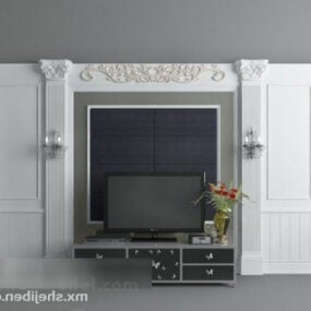 Furniture European Background Wall Design 3d model