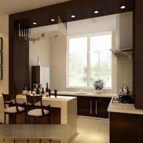 Kitchen Continental Bar Interior 3d model