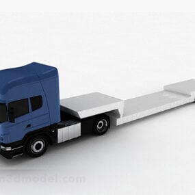 Modelo 3d do veículo com cabeça de caminhão azul