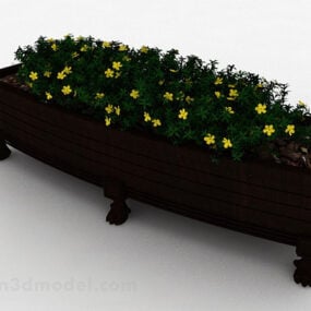 Udendørs blomsterpotte 3d-model