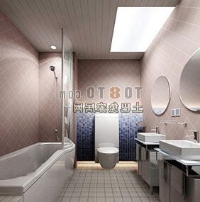 Không gian phòng tắm cho nội thất gia đình mô hình 3d