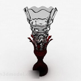 Wide Mouth Glass Vase 3d-modell