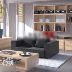 Model 3d Interior Kombinasi Sofa Modern