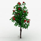 赤いバラの木