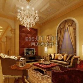 Classical Living Room Interior 3d model