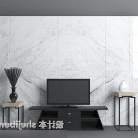 3D-Modell für TV-Wandmöbel im chinesischen Stil