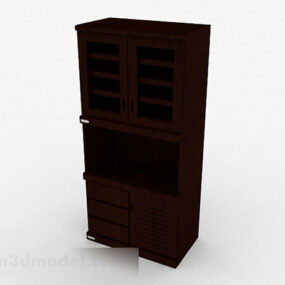 Black Bedroom Wardrobe 3d model