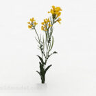 Garden Yellow Flower Plant V1