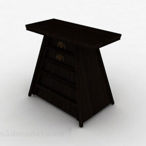 Europejski drewniany stół konsolowy Model 3D