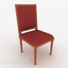 Chaise simple en tissu rouge européen