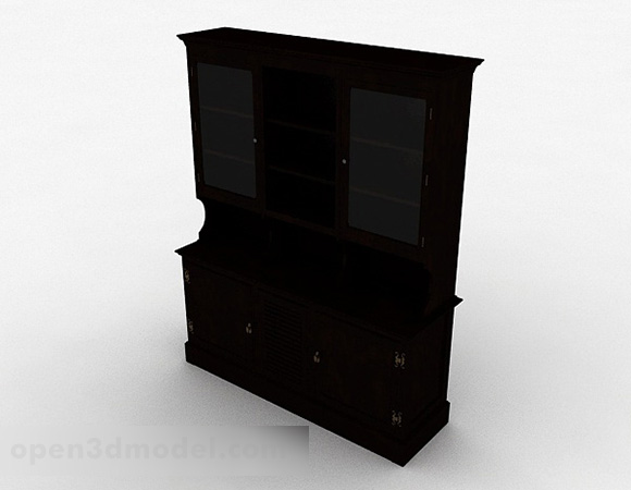 Black Multi-layer Display Cabinet V1