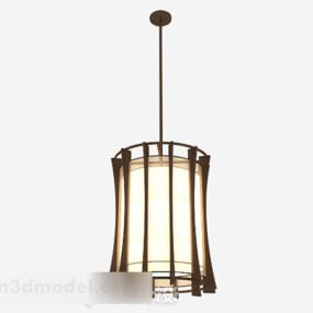 Brown Cylindrical Chandelier 3d model