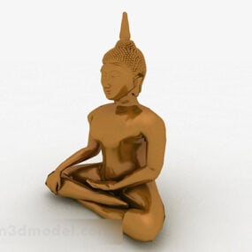 Silver Metal Buddha Ornaments 3d-modell