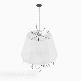 Lámpara de araña blanca decorativa modelo 3d