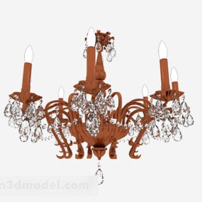 Brown Classic chandelier 3d model