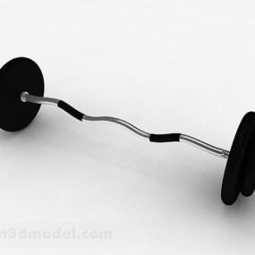 Black Gym Barbell 3d model