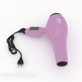 Modern Purple Hair Dryer 3d model