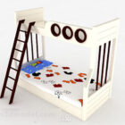 White Upper Lower Single Bunk Bed